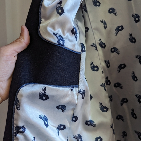 Maison Scotch Navy Wool Blend Blazer, Size 1 - Picture 4 of 8